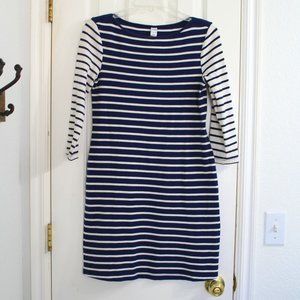 Old Navy Boatneck navy and cream striped dress